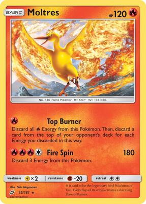 Moltres card from SM - Team Up