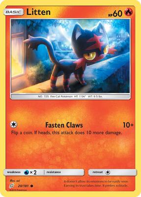 Litten card from SM - Team Up