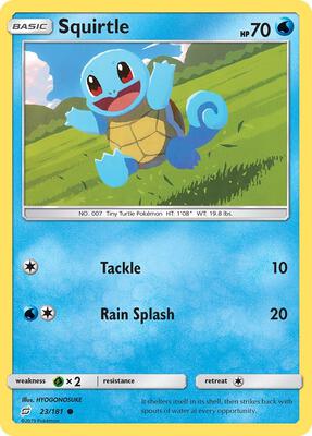 Squirtle (23) card from SM - Team Up