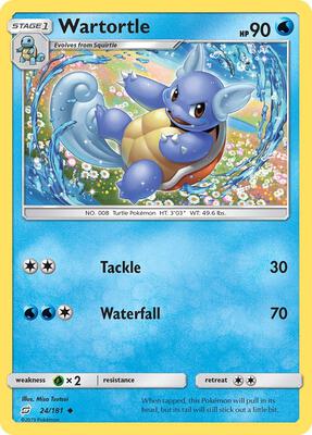 Wartortle card from SM - Team Up