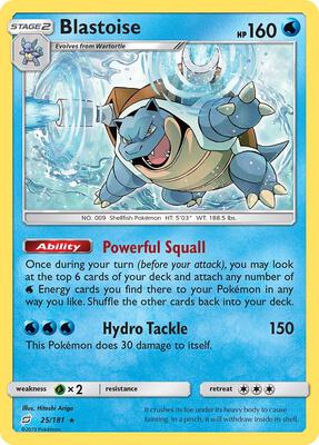 Blastoise card from SM - Team Up