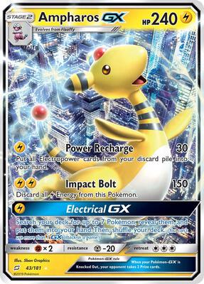 Ampharos GX card from SM - Team Up
