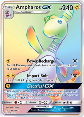 Ampharos GX (Secret) card from SM - Team Up