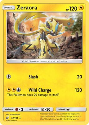 Zeraora card from SM - Team Up