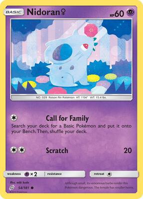 Nidoran F card from SM - Team Up