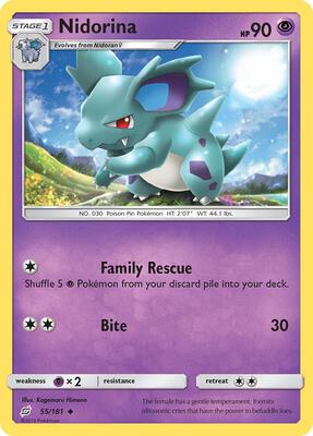 Nidorina card from SM - Team Up