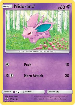 Nidoran M card from SM - Team Up