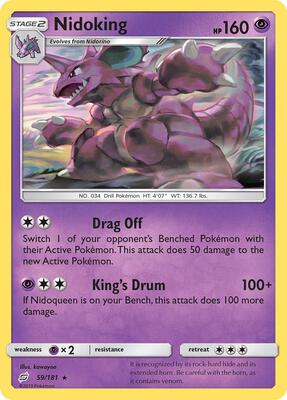 Nidoking card from SM - Team Up