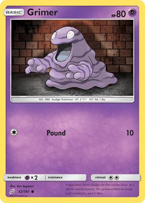 Grimer card from SM - Team Up