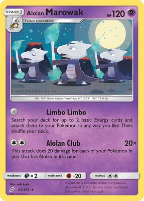 Alolan Marowak card from SM - Team Up