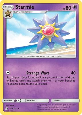 Starmie card from SM - Team Up