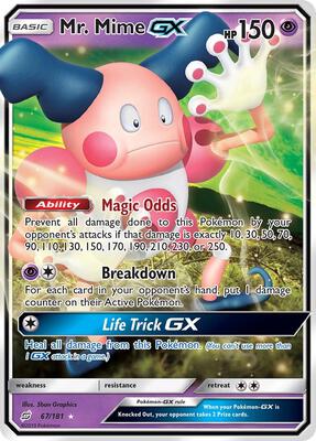 Mr. Mime GX card from SM - Team Up