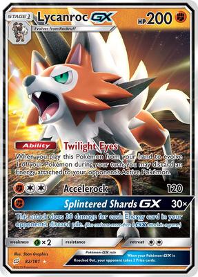 Lycanroc GX card from SM - Team Up