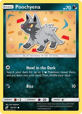 Poochyena card from SM - Team Up