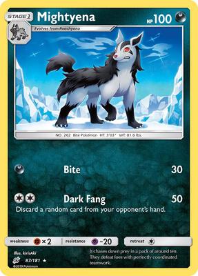 Mightyena card from SM - Team Up