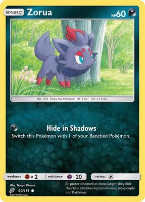 Zorua card from SM - Team Up