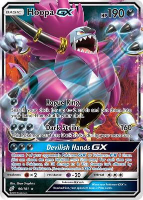 Hoopa GX card from SM - Team Up