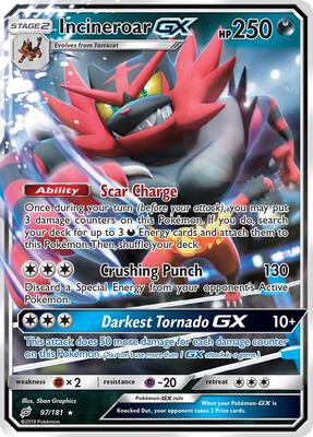 Incineroar GX card from SM - Team Up