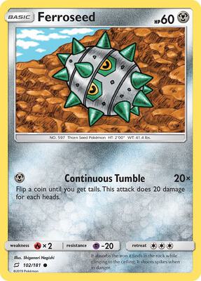 Ferroseed card from SM - Team Up