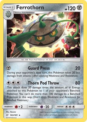 Ferrothorn card from SM - Team Up