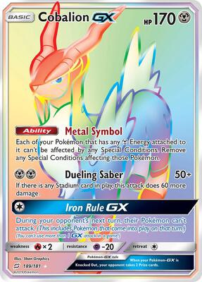 Cobalion GX (Secret) card from SM - Team Up