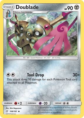 Doublade card from SM - Team Up