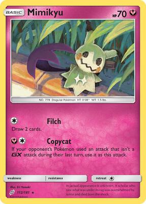 Mimikyu card from SM - Team Up