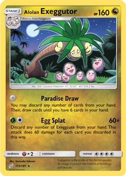 Alolan Exeggutor (115) card from SM - Team Up