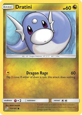 Dratini (116) card from SM - Team Up