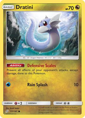 Dratini (117) card from SM - Team Up