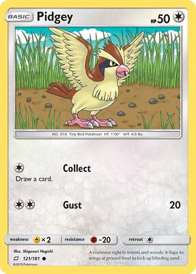 Pidgey (121) card from SM - Team Up