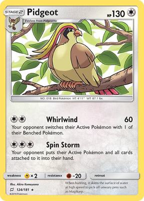 Pidgeot card from SM - Team Up