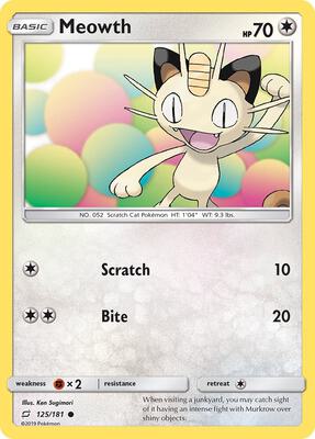 Meowth card from SM - Team Up