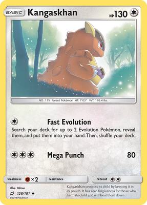 Kangaskhan card from SM - Team Up