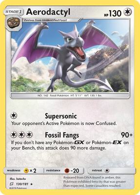 Aerodactyl card from SM - Team Up