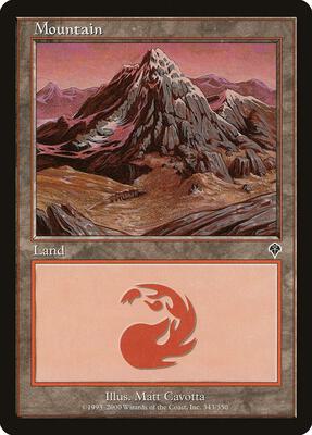 Mountain (343) card from Invasion