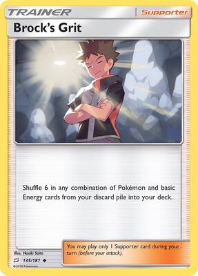 Brock's Grit card from SM - Team Up