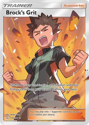 Brock's Grit (Full Art) card from SM - Team Up