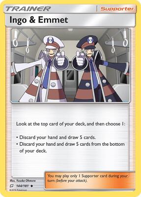 Ingo & Emmet card from SM - Team Up