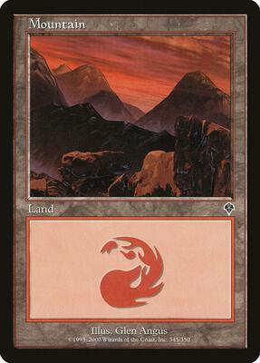 Mountain (345) card from Invasion