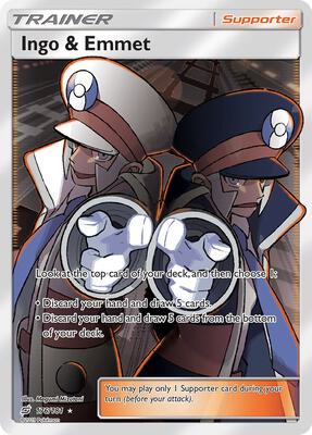 Ingo & Emmet (Full Art) card from SM - Team Up