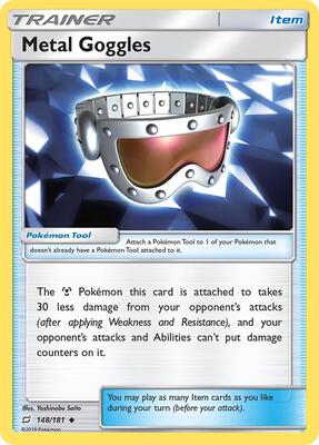 Metal Goggles card from SM - Team Up