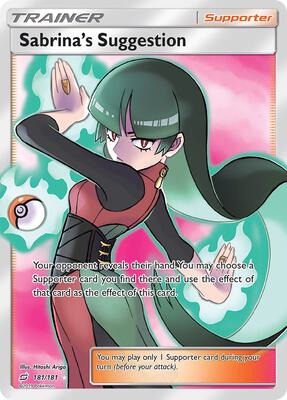 Sabrina's Suggestion (Full Art) card from SM - Team Up
