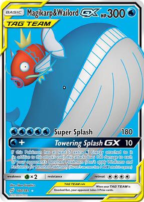 Magikarp & Wailord GX (Full Art) card from SM - Team Up