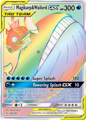 Magikarp & Wailord GX (Secret) card from SM - Team Up