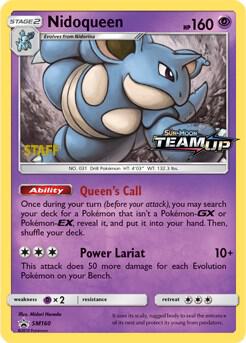 Nidoqueen - SM160 (Prerelease) [Staff] card from SM Promos