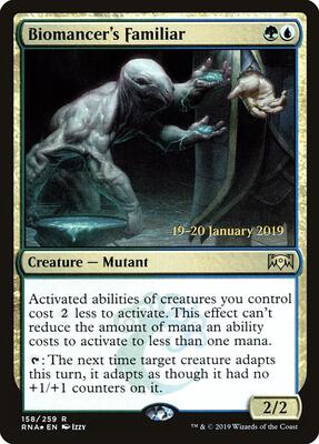 Biomancer's Familiar card from Prerelease Cards