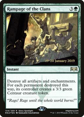 Rampage of the Clans card from Prerelease Cards