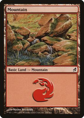 Mountain (296) card from Lorwyn