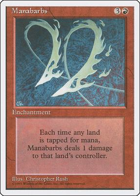 Manabarbs card from Fourth Edition